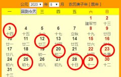 2020��8�·ݰ�Ҽ���һ����